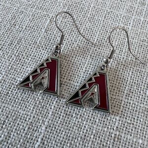 Silver Arizona Diamondbacks earrings